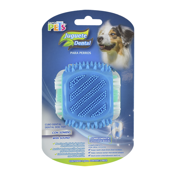 JUGUETE CUBO DENTAL C/CERDAS P/PERRO