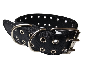 Collar Ancho de Neopreno para Razas Grandes - Color Negro (65 cm)