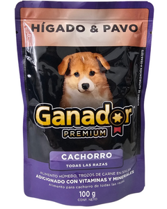 GANADOR ALIMENTO HUMEDO PREMIUM WET CACHORRO HÍGADO & PAVO
