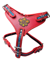 Cargar imagen en el visor de la galería, Pechera Huichol para Perros de 20-30 kg: Cinta Reforzada y Estilo Artesanal
