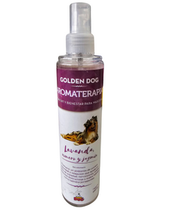 Spray de Aromaterapia Golden Dog - Lavanda, Romero y Jazmín