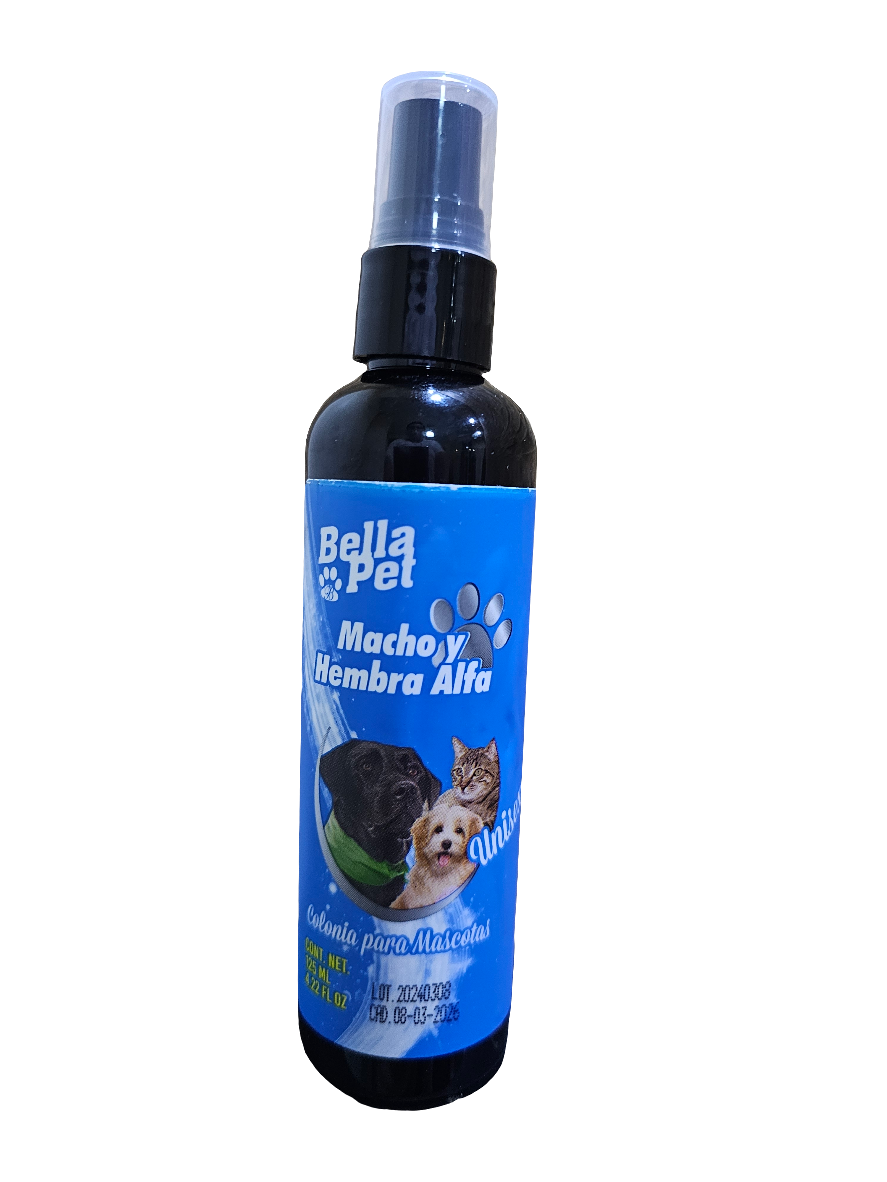 Colonia para Mascotas Bella Pet Macho y Hembra Alfa – Fragancia Unisex