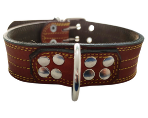 Collar de piel una argolla reforzado #1 60cm