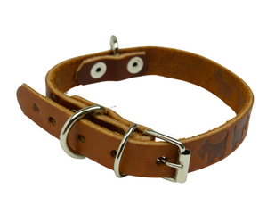 Collar de piel doble tirón #6