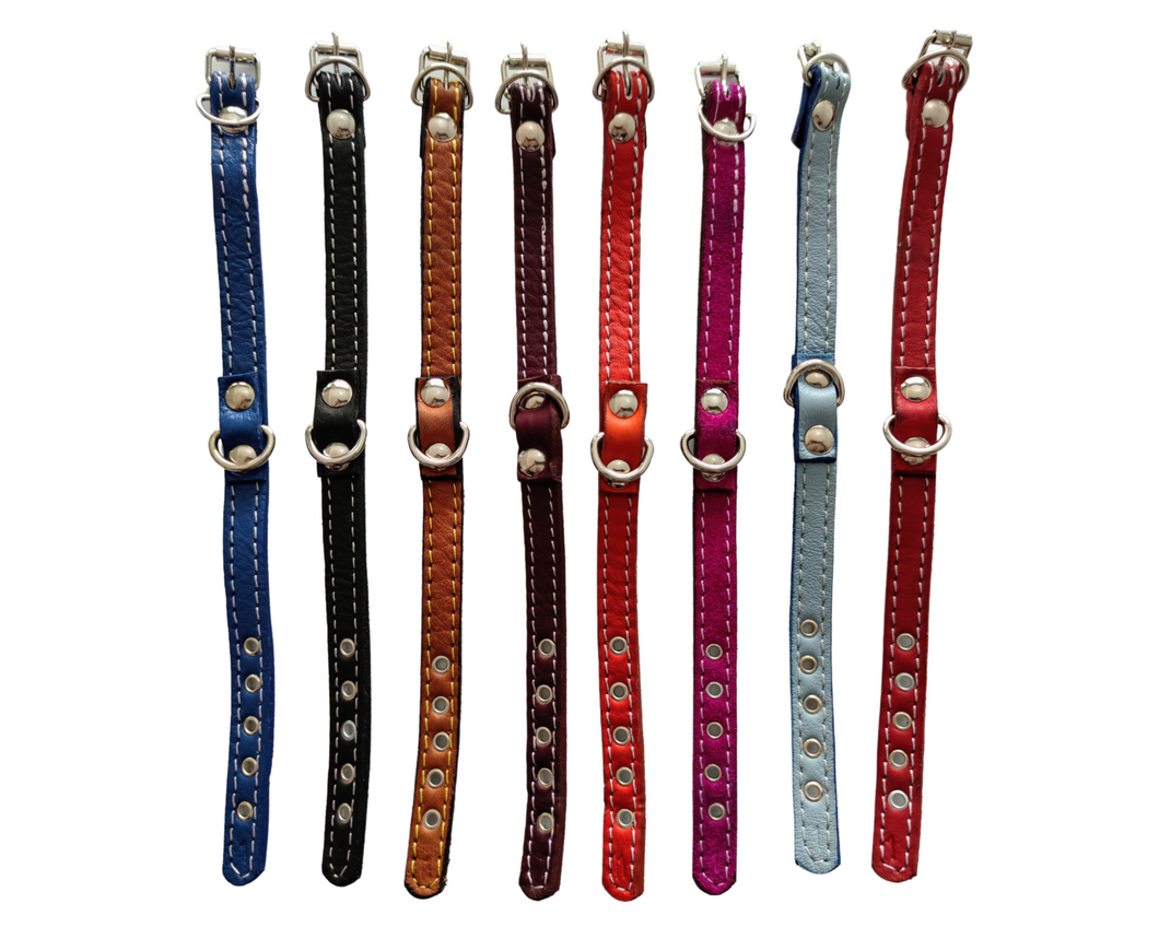 Collar de piel color # 1 perros y gatos