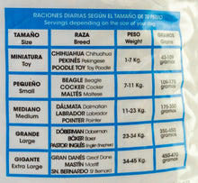 Cargar imagen en el visor de la galería, Raciones diarias según el tamaño de tu perro

