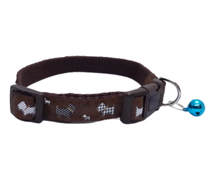 Collar con cascabel estampado perrito 1.5 x 35 cm