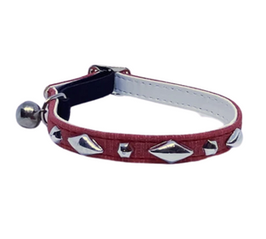 Collar con cascabel mezclilla 1x30 cm