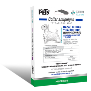 COLLAR ANTIPULGAS PARA PERRO MEDICAL SOLUTIONS RAZAS CHICAS Y CACHORROS