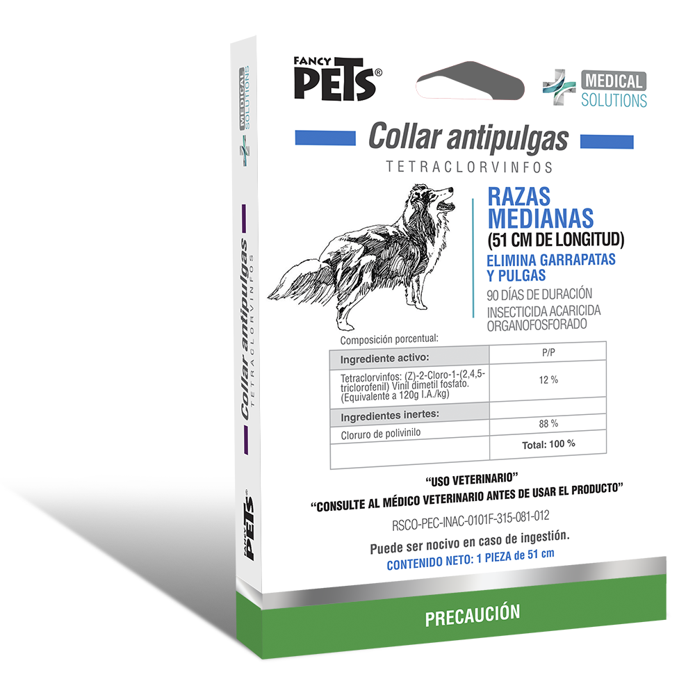 COLLAR ANTIPULGAS PARA PERRO MEDICAL SOLUTIONS RAZAS MEDIANAS