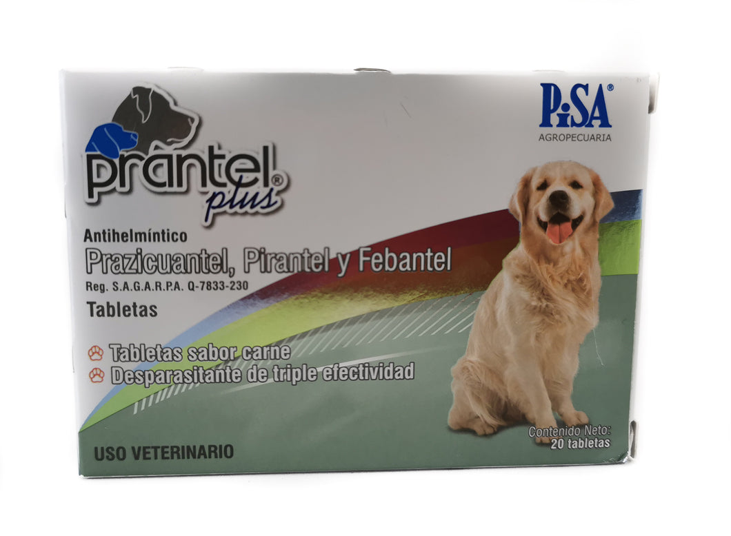 Pastilla Individual Prantel Plus Sabor Carne - Desparasitante para Perros de 10 kg