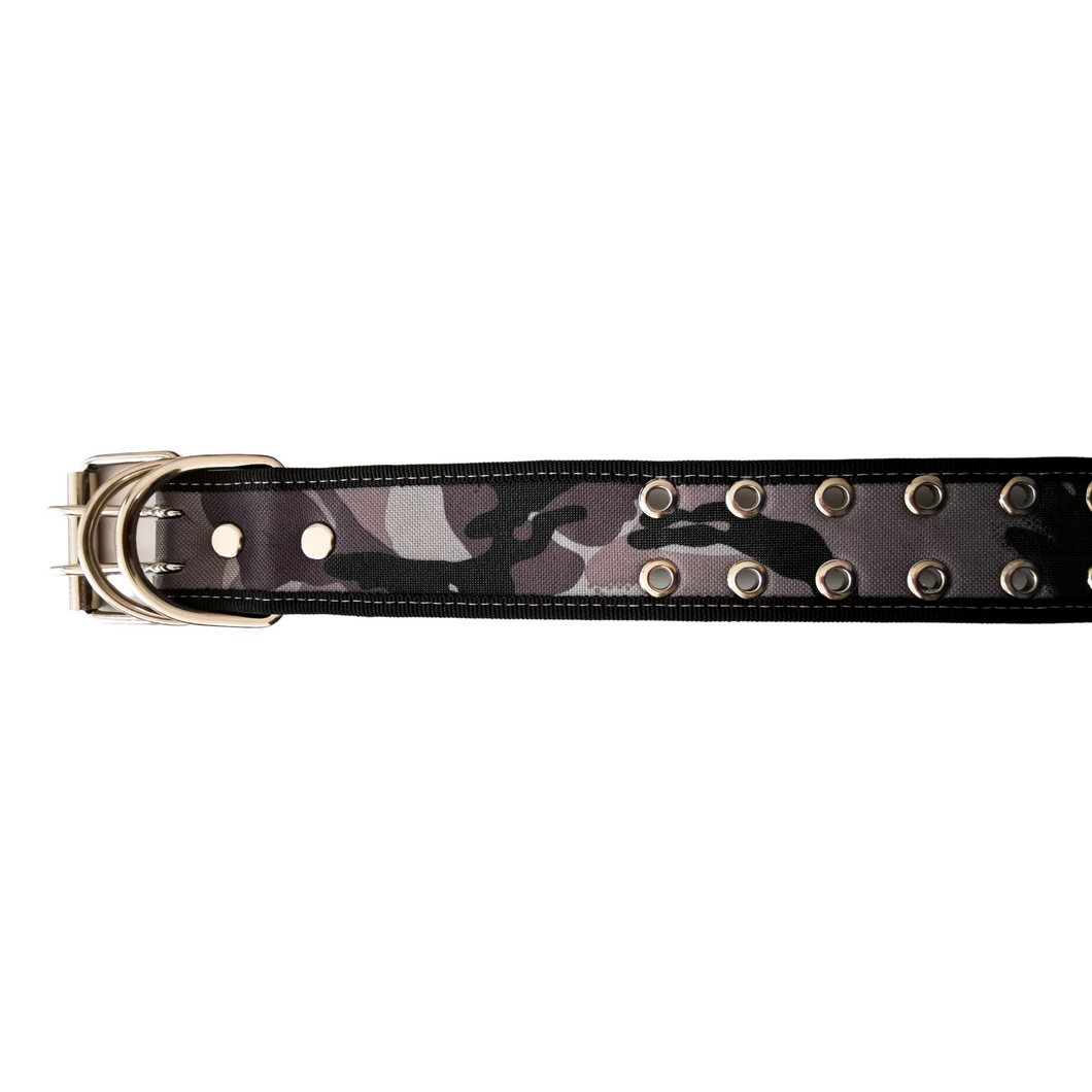 Collar Ancho de Loneta Reforzado para Razas Grandes - Estilo Camuflaje (65 cm)