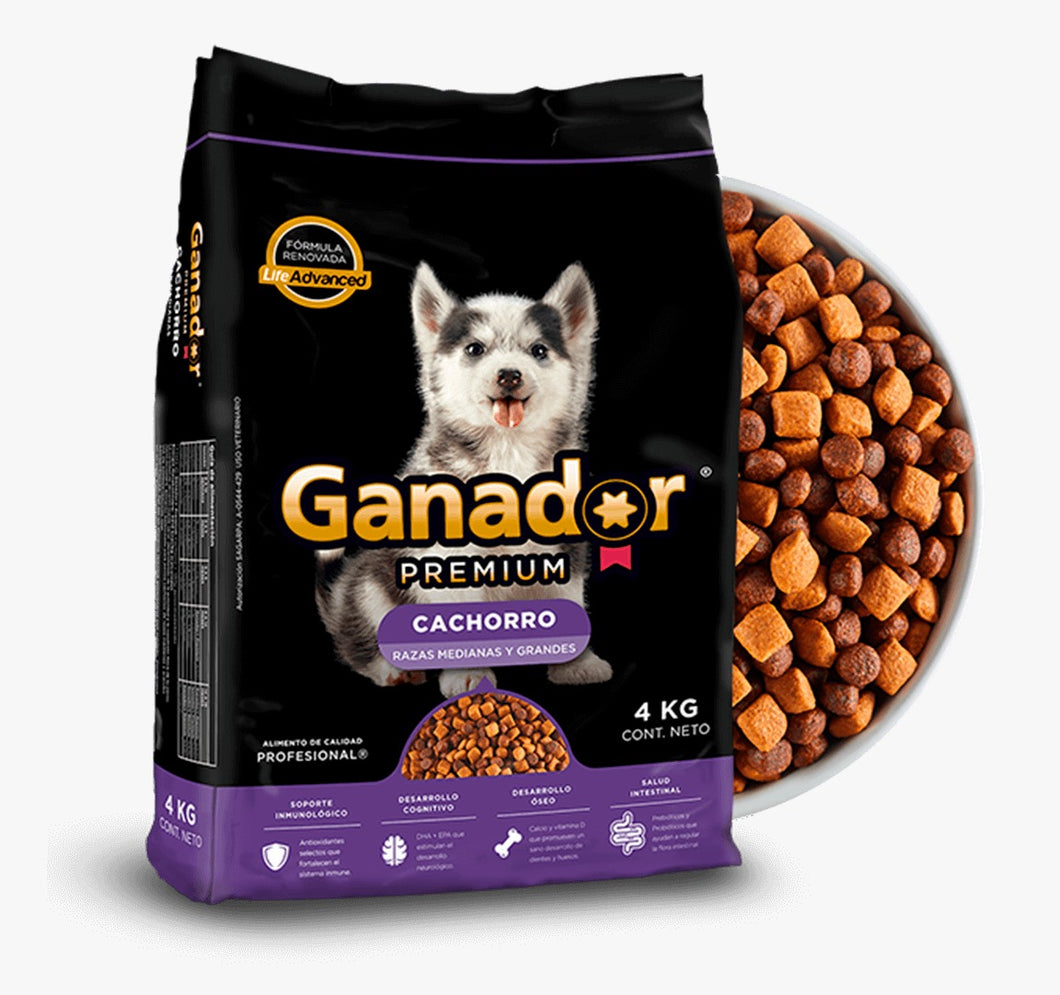 Ganador premium cachorro razas medianas y grandres 20k
