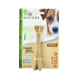 JUGUETE HUESO DE BAMBU CHICO POLLO
