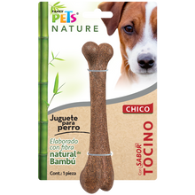 Cargar imagen en el visor de la galería, JUGUETE HUESO DE BAMBU CHICO TOCINO
