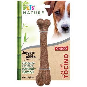 JUGUETE HUESO DE BAMBU CHICO TOCINO