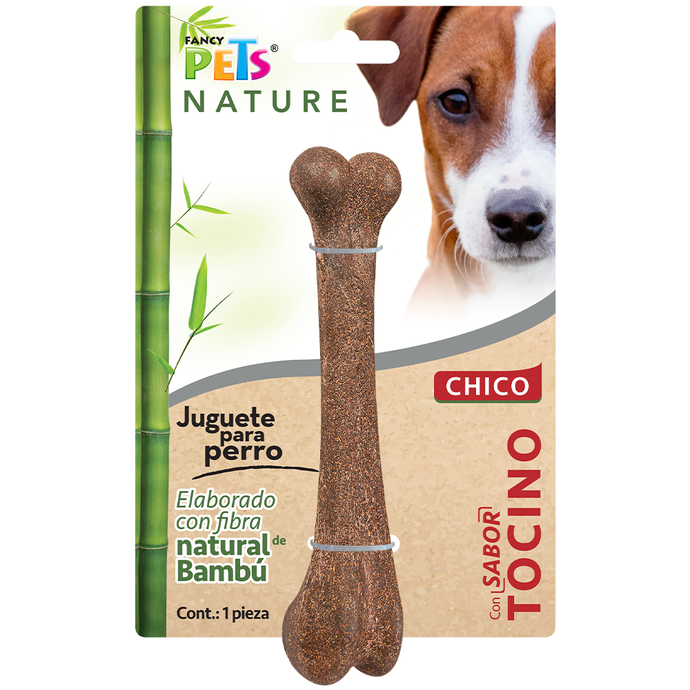 JUGUETE HUESO DE BAMBU CHICO TOCINO