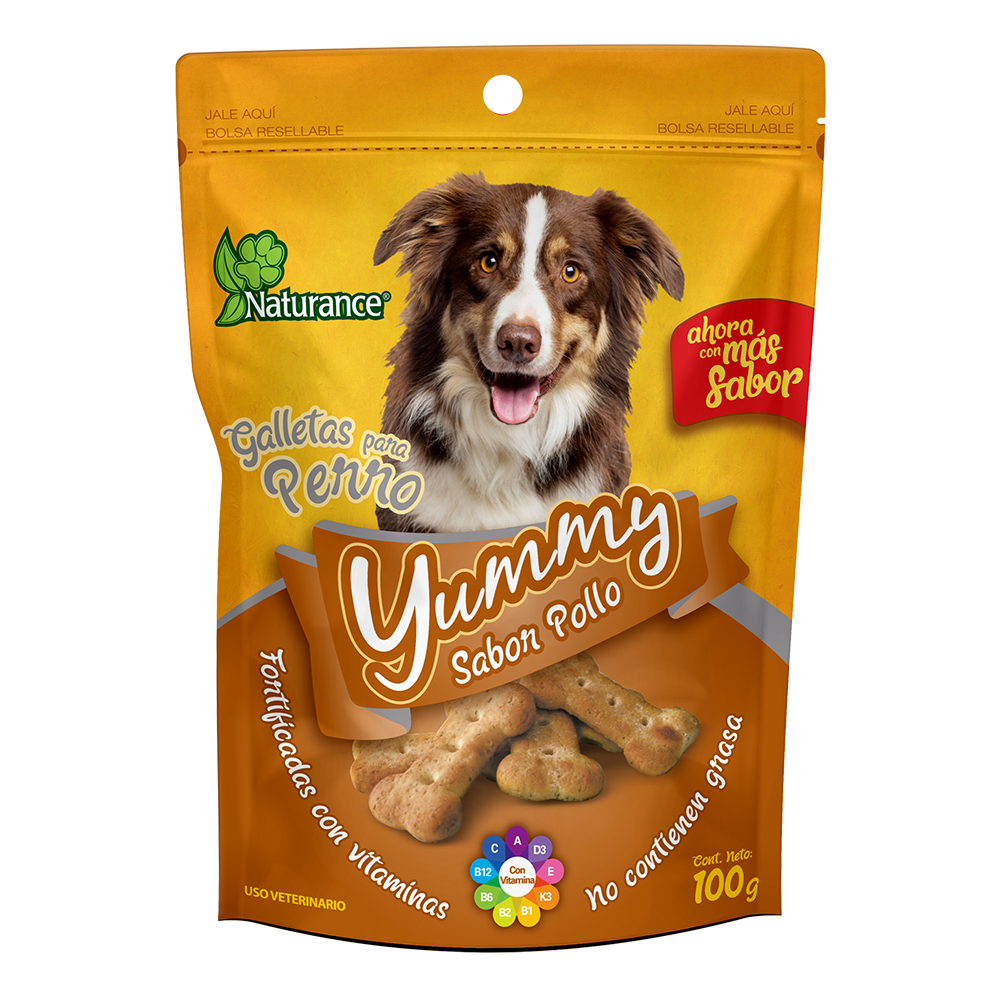 Premio Galletas para perro Yummy sabor pollo