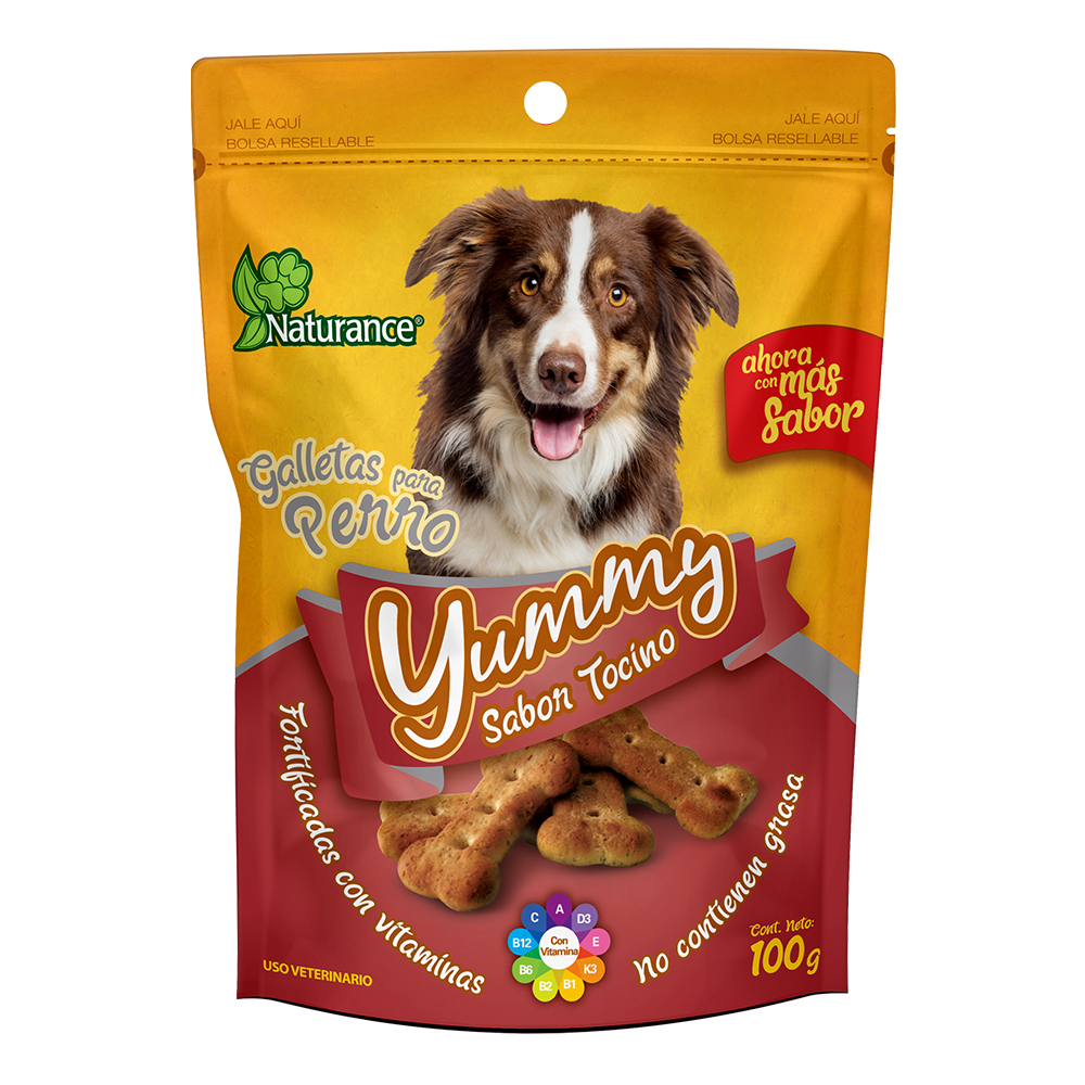 Premio Galletas para perro Yummy sabor tocino