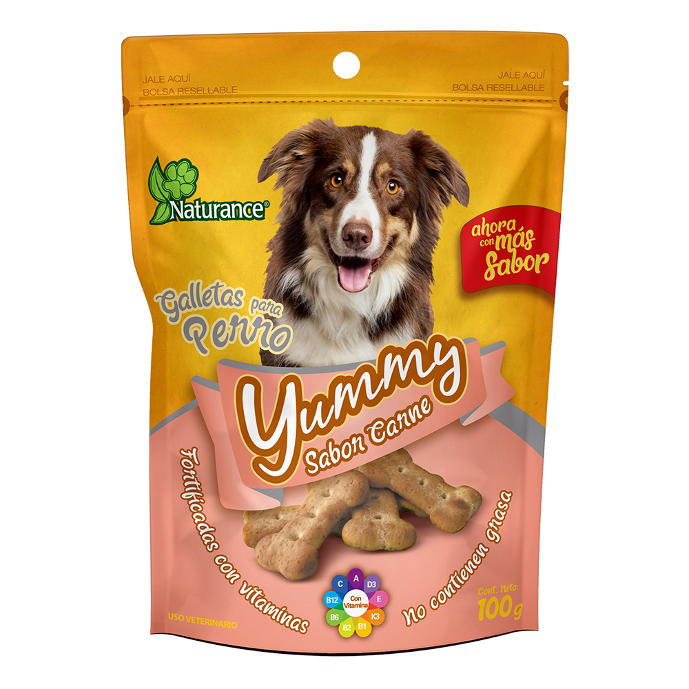 Premio Galletas para perro Yummy sabor carne